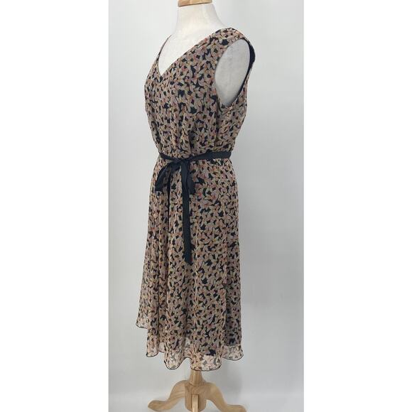 Vintage Y2k Torrid Butterfly Print Dress Chiffon Belted Sleeveless NEW Womens 14 - Picture 6 of 12